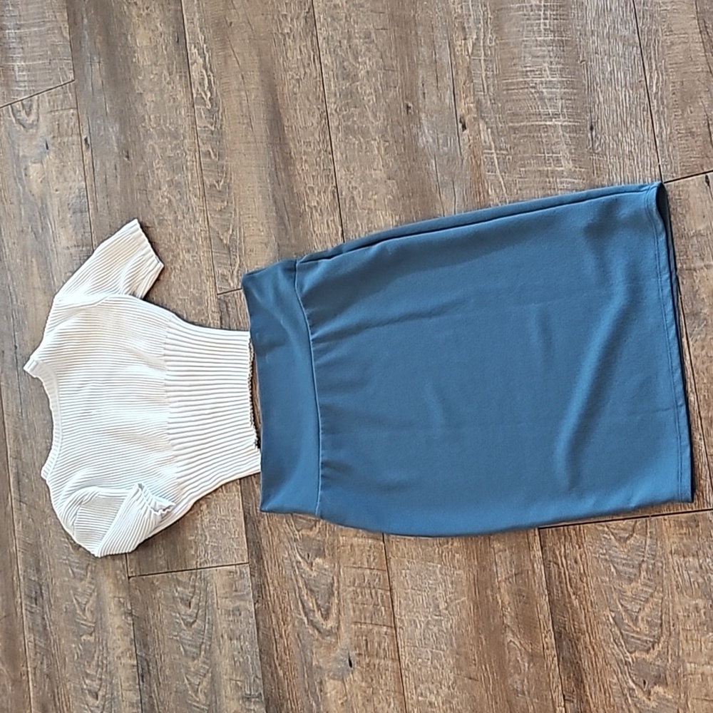LulaRoe blue skirt